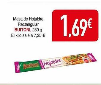 Minymas Masa de hojaldre rectangular buitoni oferta