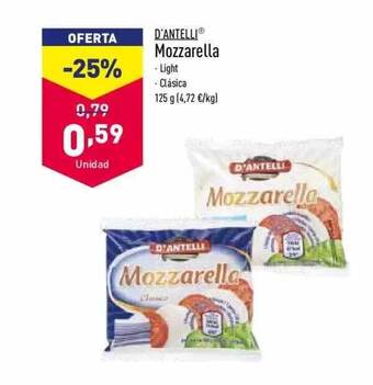 ALDI D'antelli mozzarella oferta