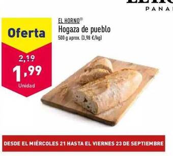 ALDI El horno hogaza de pueblo oferta