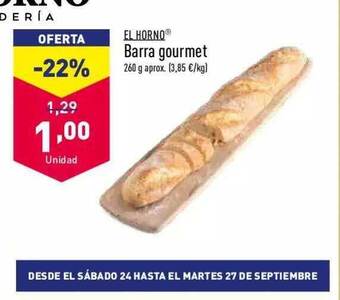ALDI El horno barra gourmet oferta