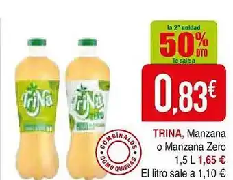 Masymas La 2a unidad 50% dto trina manzana o manzana zero oferta