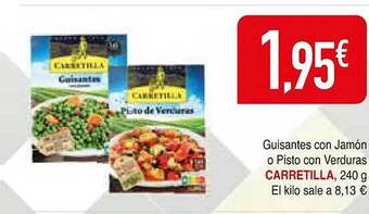Masymas Guisantes con jamón o pisto con verduras carretilla oferta