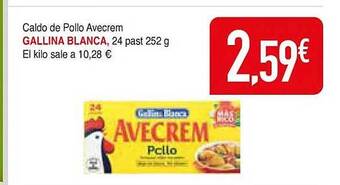 Masymas Caldo de pollo avecrem gallina blanca oferta