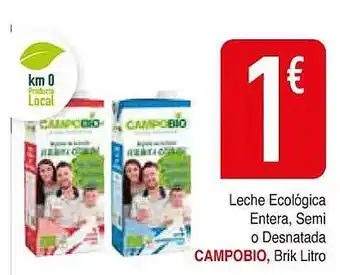 Masymas Leche ecológica entera semi o desnatada campobio oferta