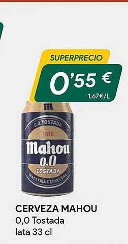 Masymas Cerveza mahou 0.0 tostada oferta