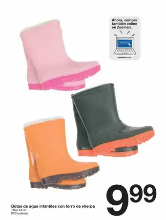 Zeeman Botas de agua infantiles con forro de sherpa oferta