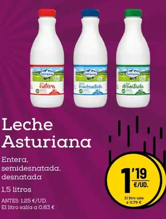 AhorraMas Asturiana Leche 1.5 litros oferta