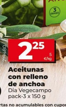 Maxi Dia Aceitunas rellenas de anchoa dia oferta