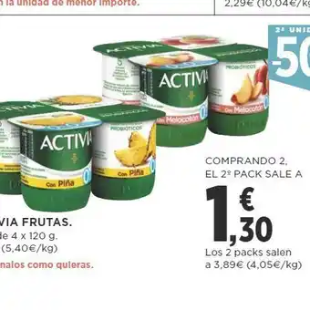 Supercor Yogur de frutas activia oferta