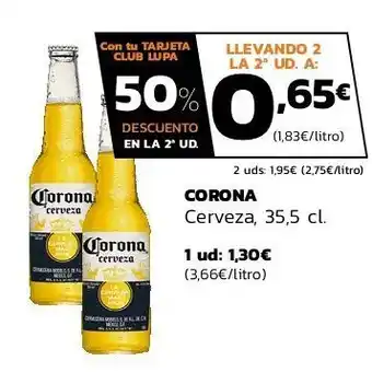 Supermercados Lupa Cerveza corona oferta