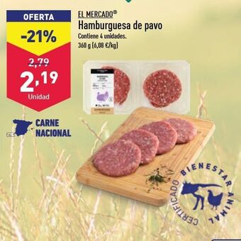 ALDI Hamburguesa de pavo oferta