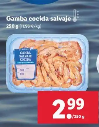 Lidl Gamba cocida salvaje 250 g oferta