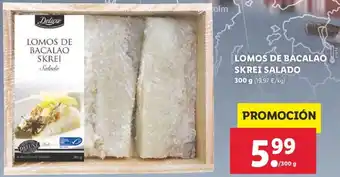 Lidl Deluxe Lomos De Bacalao Skrei Salado 300 g oferta