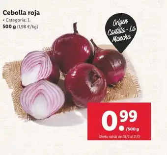Lidl Cebolla roja 500 g oferta