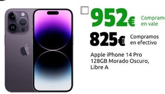 CeX Apple iphone 14 pro 128gb morado oscuro, libre a oferta