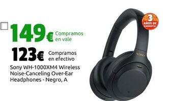 CeX Sony wh-1000xm4 wireless noise-canceling over-ear headphones - negro, a oferta