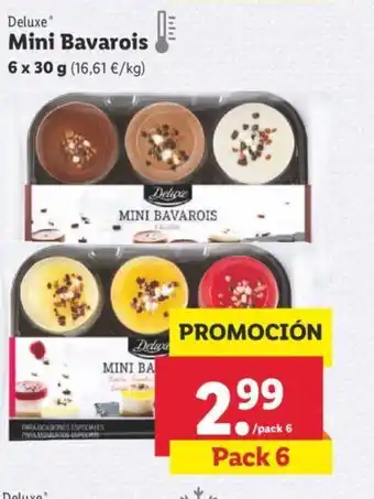 Lidl Deluxe Mini Bavarois 6 x 30 g oferta