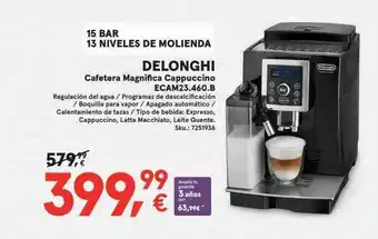 Worten Delonghi cafetera magnifica cappuccino ecam23.460.b oferta