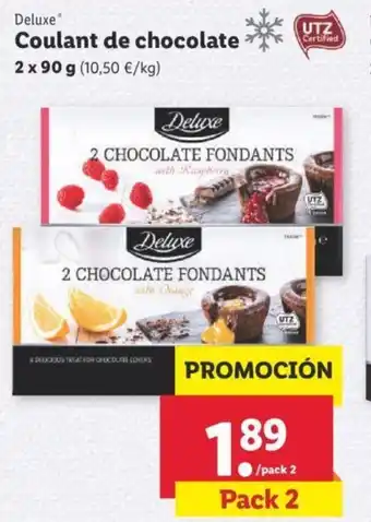 Lidl Deluxe Coulant de chocolate 2 x 90 g oferta