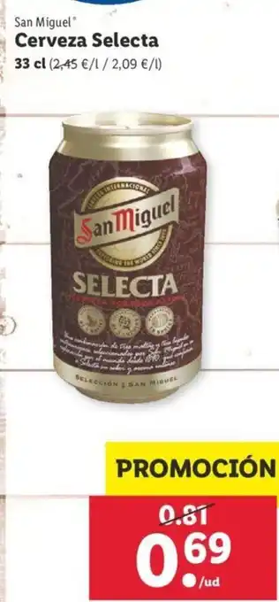 Lidl San Miguel Cerveza Selecta 33 cl oferta