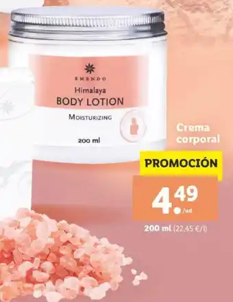 Lidl Emendo Crema corporal 200 ml oferta