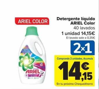 Carrefour Detergente líquido ariel color oferta