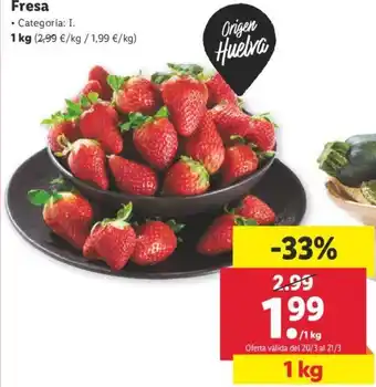 Lidl Fresa 1 kg oferta