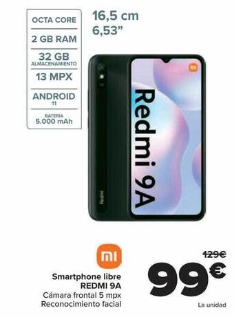 Carrefour Smartphone libre redmi 9a oferta