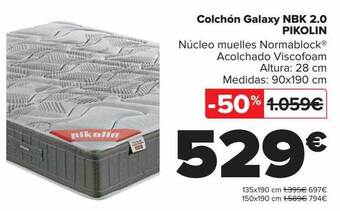 Carrefour Colchón galaxy nbk 2.0 pikolin oferta