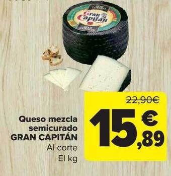 Carrefour Queso mezcla semicurado gran capitán oferta