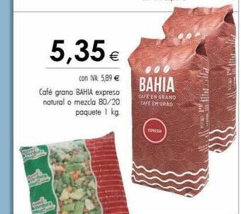 Cash Ifa Café grano bahia expreso natural o mezcla 80-20 paquete oferta