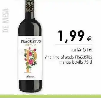 Cash Ifa Vino tinto afrutado pragustus mencía botella oferta