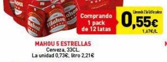 Hiperber Mahou 5 estrellas cerveza oferta
