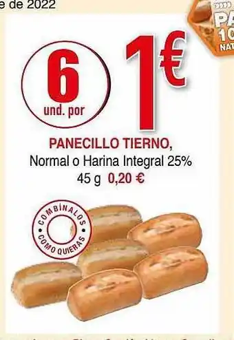Minymas Panecillo tierno normal o harina integral 25% oferta