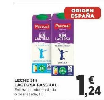 Supercor Leche sin lactosa pascual oferta