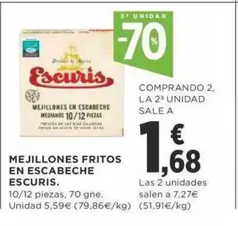 Supercor 2a unidad -70% mejillones fritos en escabeche escuris oferta