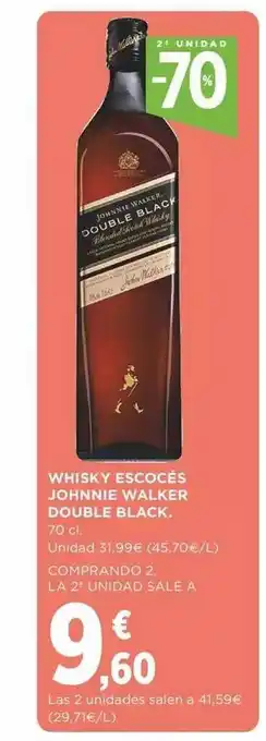 Supercor 2a unidad -70% whisky escocés johnnie walker double black oferta