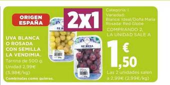 Supercor Uva blanca o rosada con semilla la vendimia oferta