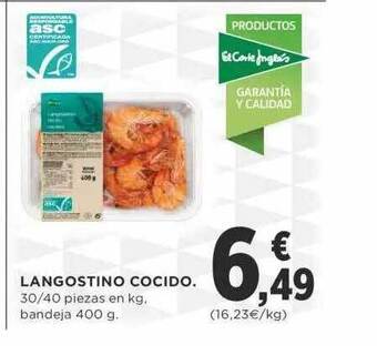 Supercor Exprés Langostino cocido oferta