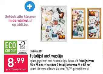 ALDI Living art fotolijst met waslijn oferta