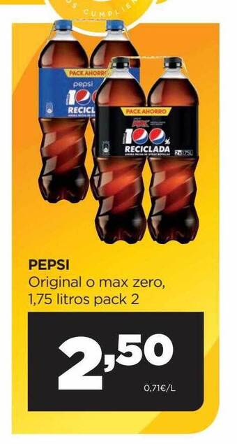 Alimerka Pepsi original o max zero oferta