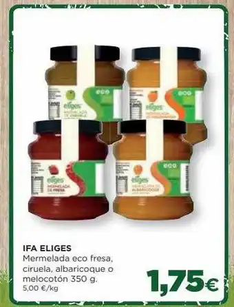 Alimerka Ifa eliges mermelada eco fresa ciruela albaricoque o melocotón oferta