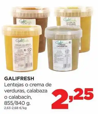 Alimerka Galifresh lentejas o crema de verduras calabaza o calabacín oferta