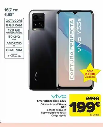Carrefour Vivo smartphone libre y33s oferta