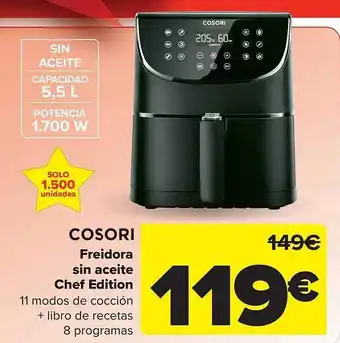 Carrefour Cosori freidora sin aceite chef edition oferta