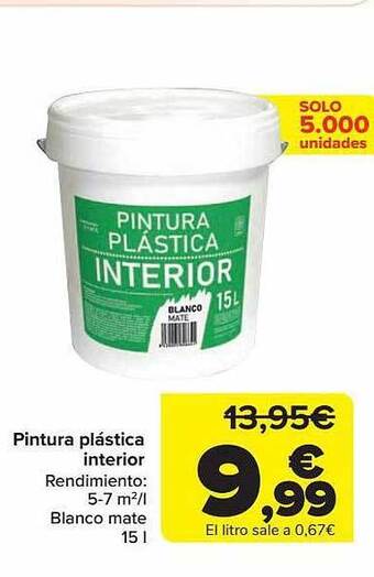 Carrefour Pintura plástica interior oferta