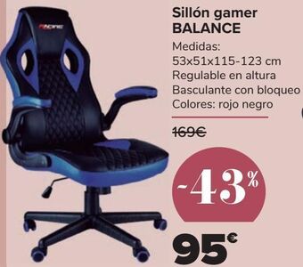 Carrefour Sillón gamer balance oferta
