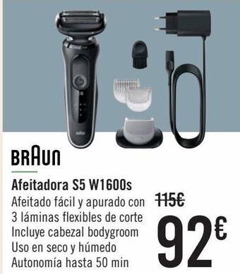 Carrefour Braun afeitadora s5 w1600s oferta