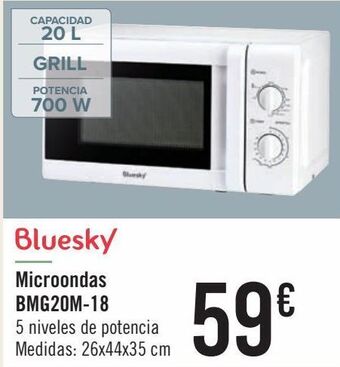 Carrefour Bluesky microondas bmg20m-18 oferta