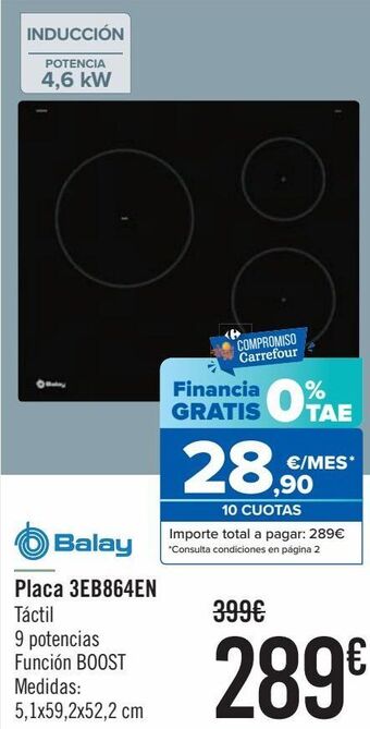 Carrefour Balay placa 3eb864en oferta